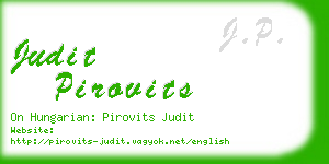 judit pirovits business card